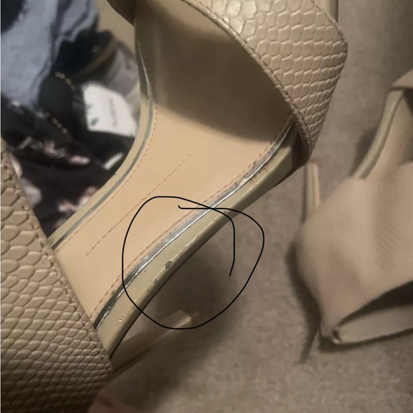 Gianni Bini Open Toe Pumps Nude Size 9 - Picture 8 of 8